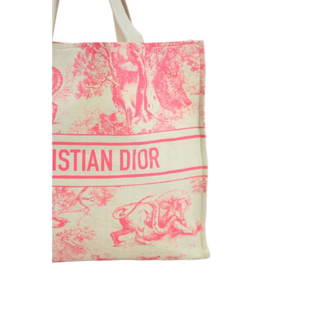 Christian Dior Womens Dioriviera Toile De Jouy Animal Print Tote Handbag Pink - Picture 2 of 11